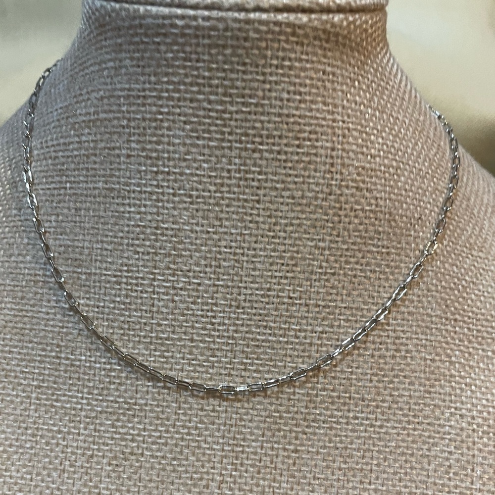 Saint Laurent Silver Chain Link Necklace 16” NWT Full set - Picture 3 of 3